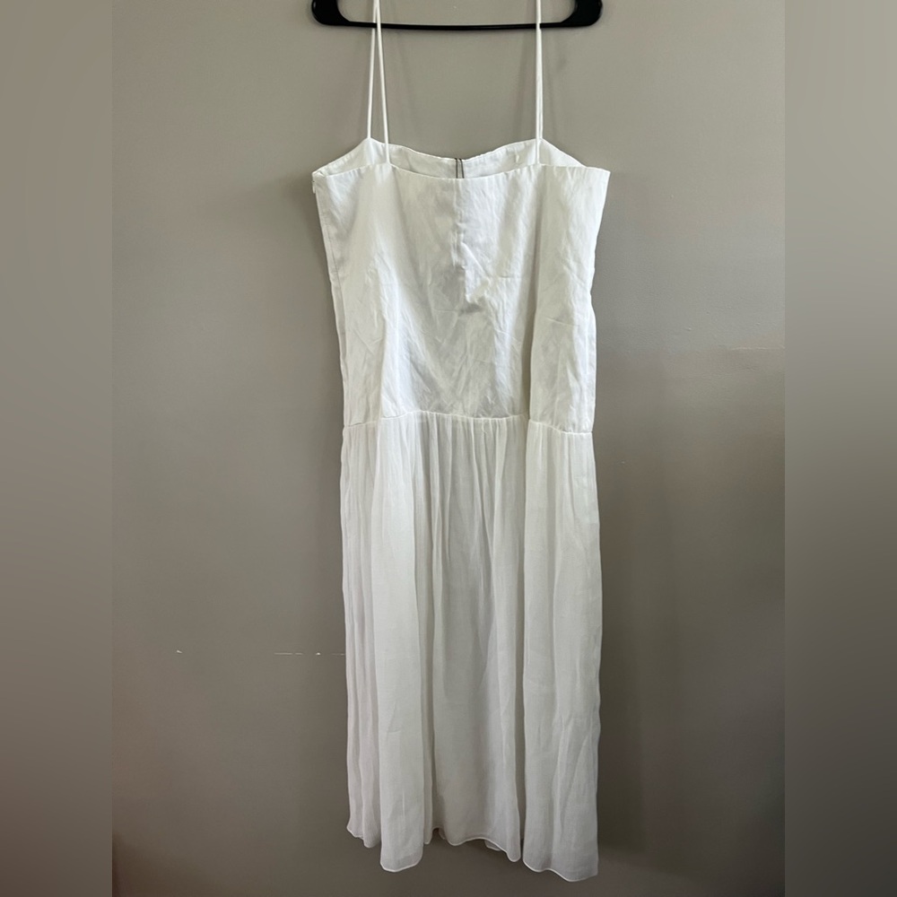 NWT Zara mixed maxi dress Zw Collection oyster - White Bridal Shower - XXL - Picture 3 of 6